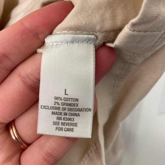 Dress Barn women’s light tan full button front collared pocket khaki‎ jacket L - Picture 7 of 10